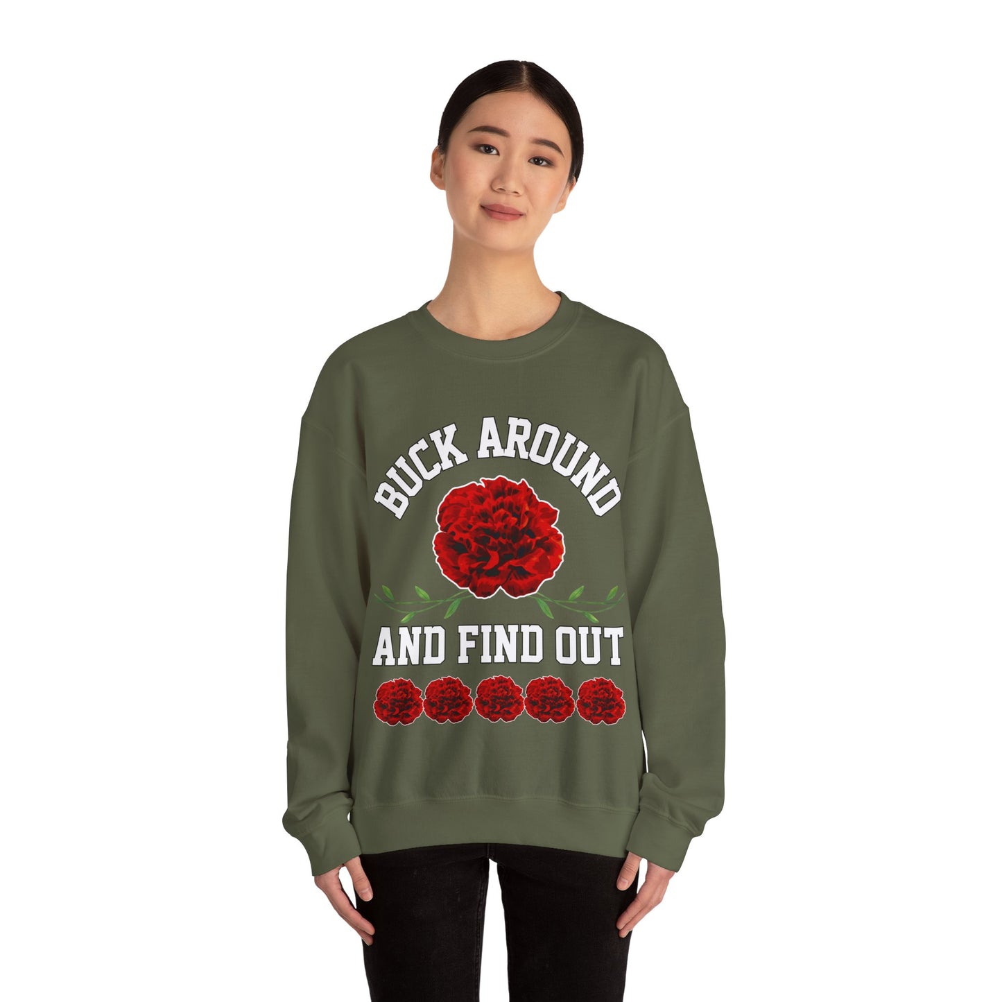 Buck Around Carnation Crewneck Sweatshirt