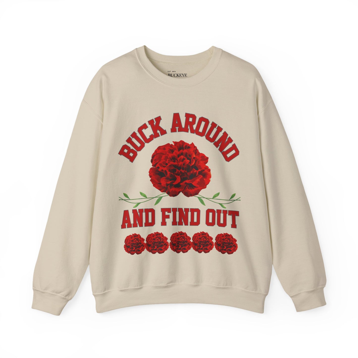 Buck Around Carnation Crewneck Sweatshirt