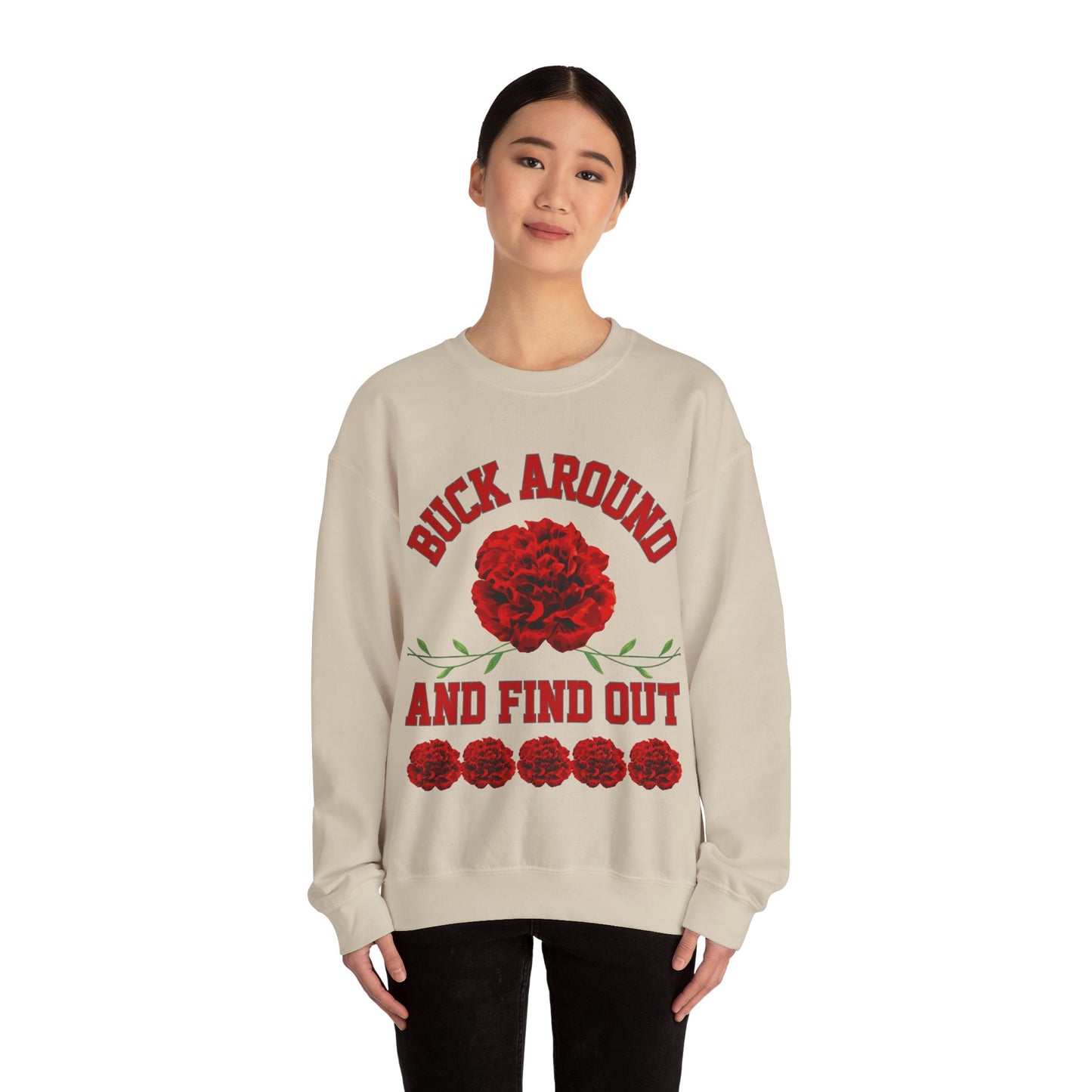 Buck Around Carnation Crewneck Sweatshirt