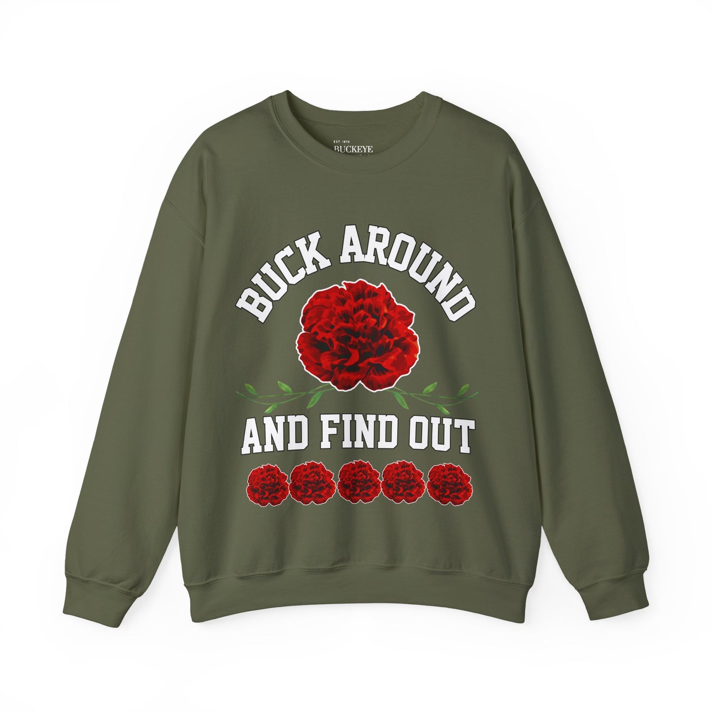 Buck Around Carnation Crewneck Sweatshirt